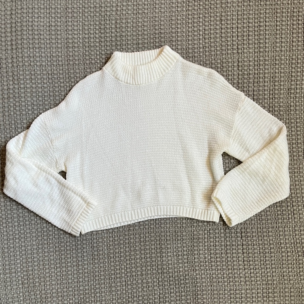 Express White Mock Neck  Sweater